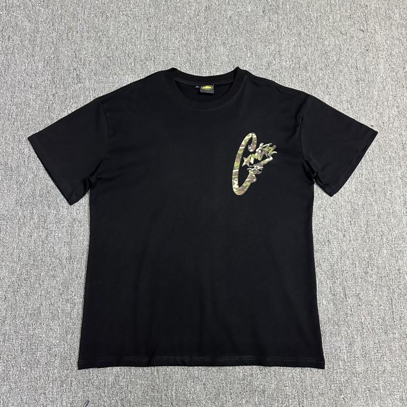 Corteiz Streetwear Baumwoll-T-Shirt Herren Lockerer Schnitt Rundhals Kurzarm Hip Hop Grafik-T-Shirt