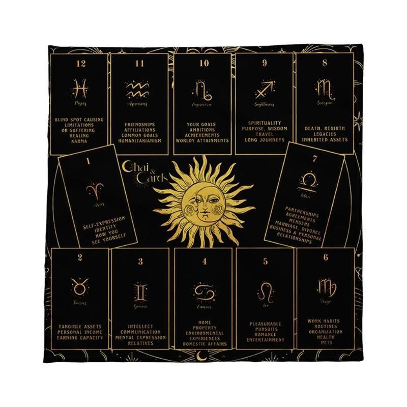 Velvets Oracles Cloth Durables Texture Mysterious Symbols Easy Maintain For Ritual Use