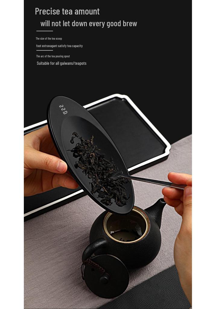 High-Precision Mini Electronic Tea Scale, Rechargeable Gram Scale for Tea Ceremony