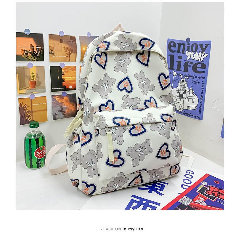 IELGY women's backpack, cute cartoon bear casual backpack.