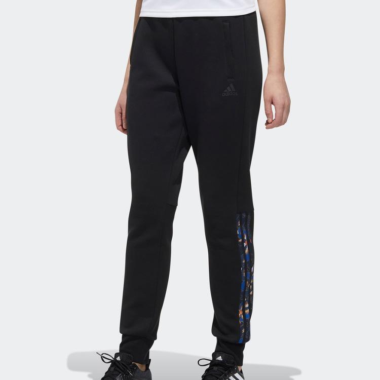 Adidas Microfiber Track Pants With Cuffed Ankles Women Bottoms Black GG0762