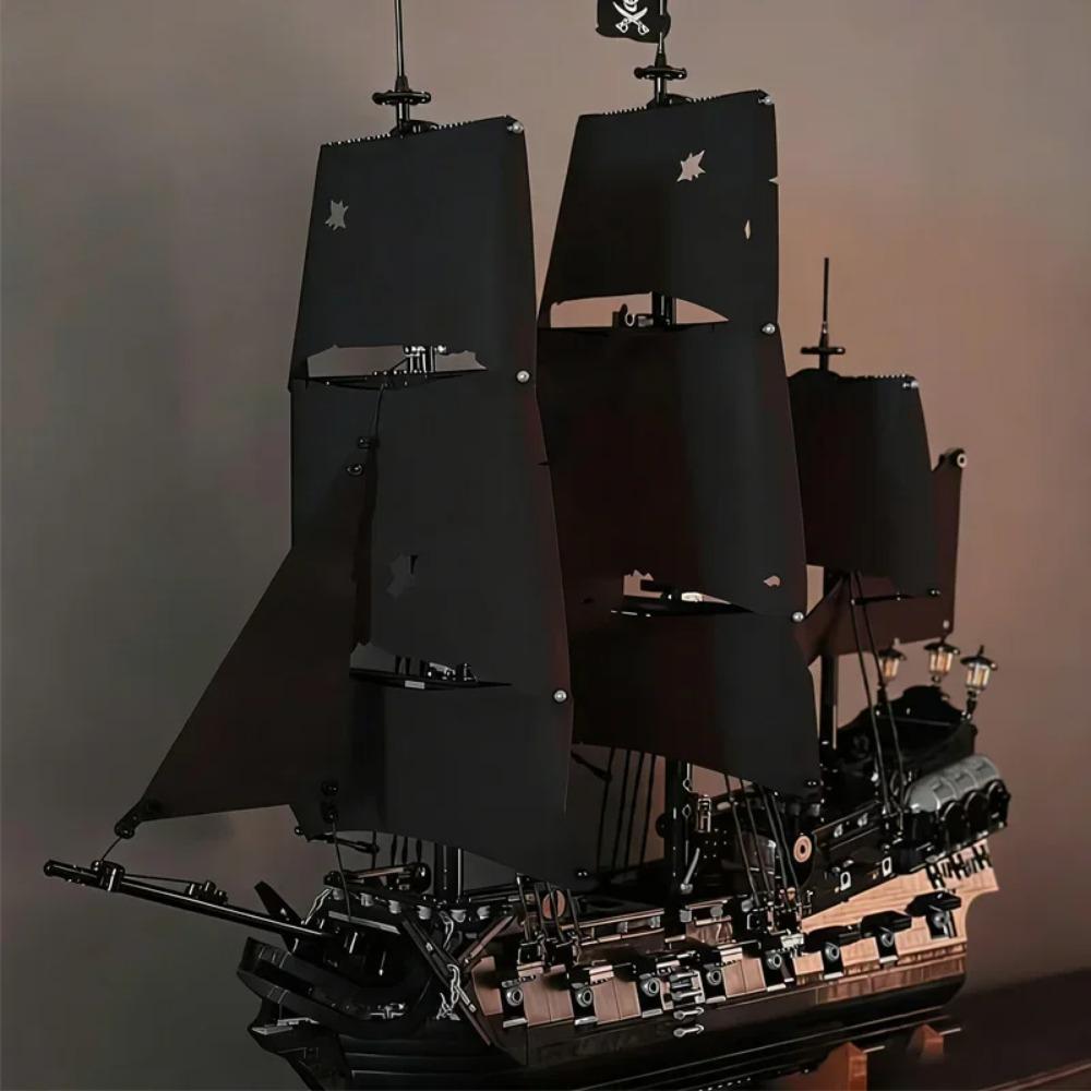 2026 NEW MOC 2862PCS Black Pearl Pirate Ship Building Blocks Sailing Boat Bricks Toys Kids Birthday Gift with Optional LED Light