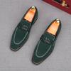 Fashion Fashion New Gentleman Business  Loafers Men's Pointed Suede Leather Flats Shoes Male Designer Homecoming Wedding Dress Footwear