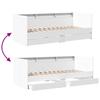 Daybed with Drawers (Without Mattress) White 90 x 200 cm