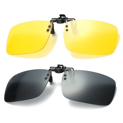 Car Driving Glasses Night Safety Clip On Sunglasses Anti-glare Plastic Night Vision Glasses Driver Goggles for Men Women