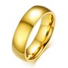 Xiaomi Vnox Classic Wedding Rings for Women Men 6mm Gold Color Stainless Steel Couple Rings Simple Plain Bands Anniversary Gift