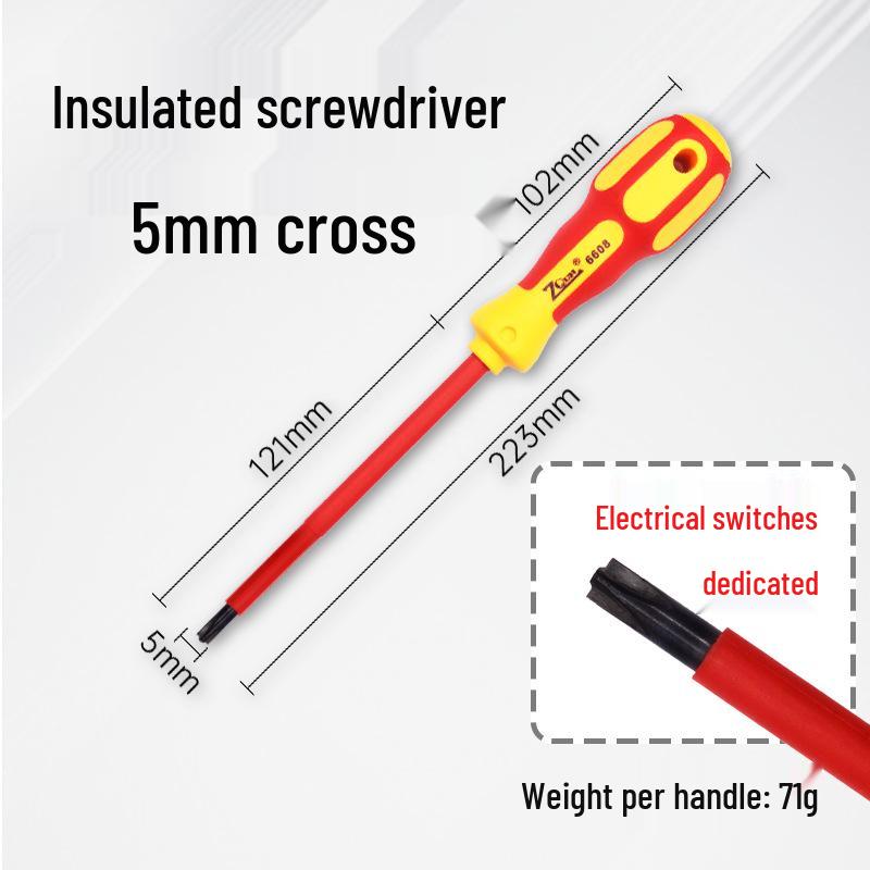 Industrial Grade Insulated Magnetic Phillips Screwdriver - High Hardness for Electrical Switches