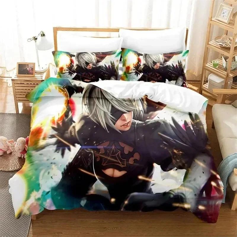 Anime Game NieR Automata 2B 3D NEW Duvet Cover Pillowcase Bedding Set Adult Girl Bedroom Decoration Children Single Double Large