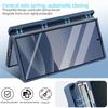 Plain Faux Leather Full Coverage Z Fold 7 Phone Case with Anti-Spy Glass Film, A Pen Stylus for Samsung Z Fold 7 Fold 6