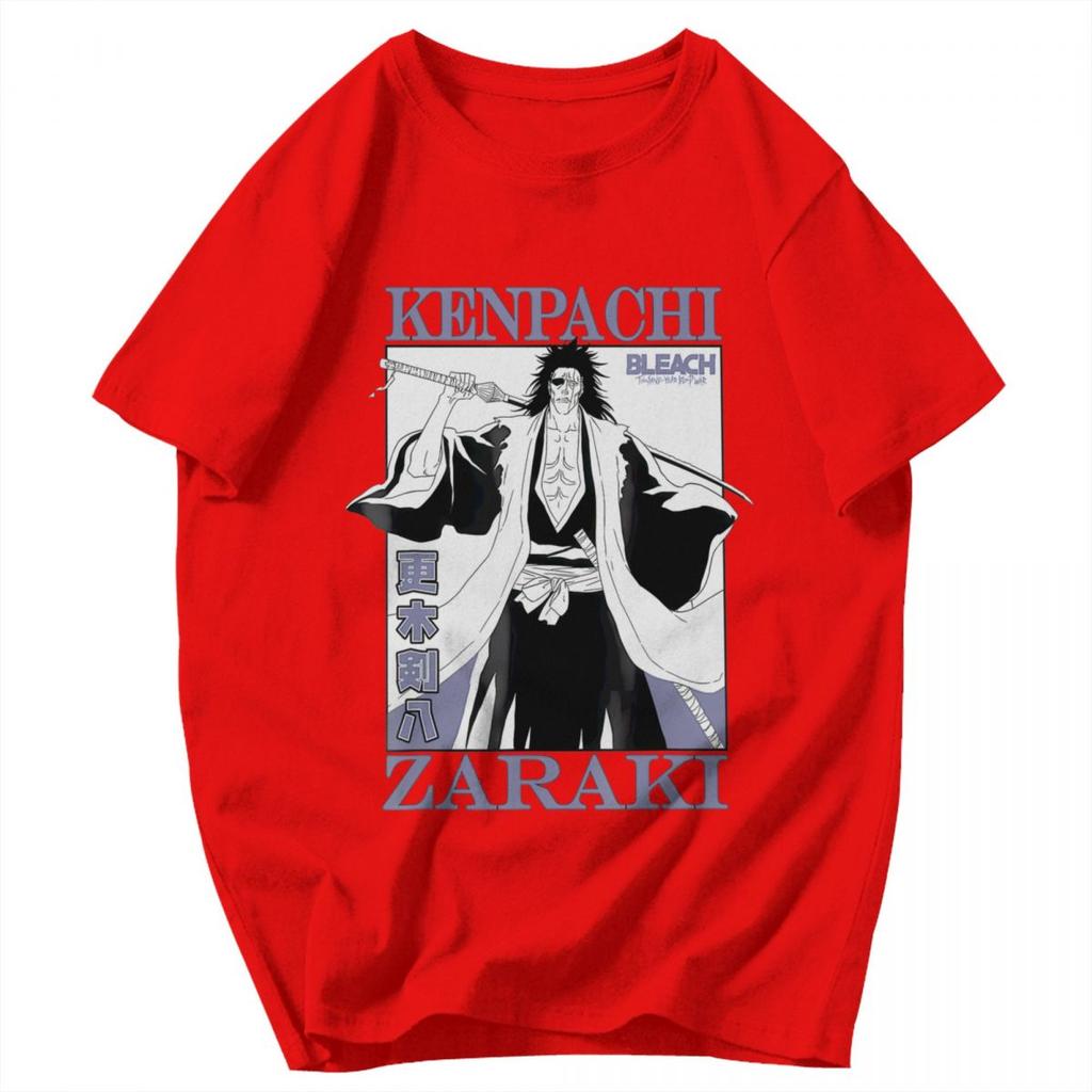 Men T Shirt Zaraki Kenpachi BLEACH Awesome Gifts Y2K Graphic Anime Unisex Clothing T Shirts