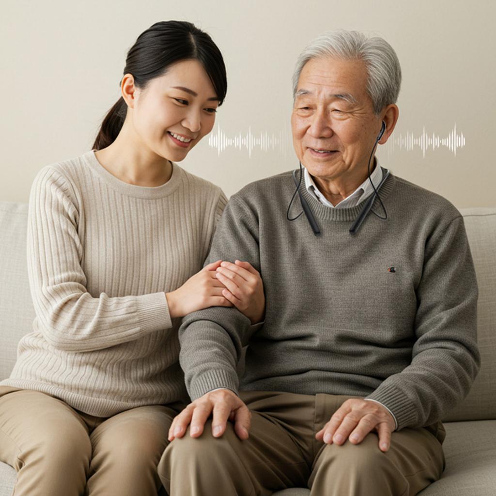 Neckband Hearing Aid Rechargeable Hearing Amplifier Device Neck Hanging Sports Earphone for Seniors and Adults