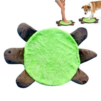 Turtle Shape Pet Mat Plush Cute Pet Bed Mat Double-Sided Floor Cleaning Pad Machine Washable Reusable Mat for Floor Sofa Chair Crate