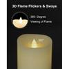LOGUIDE Flickering Flameless Candles with Remote Timer, Realistic 3D Moving Flame with Real Wax Pillar LED Candles,Lasting 500+Hours Battery Operated