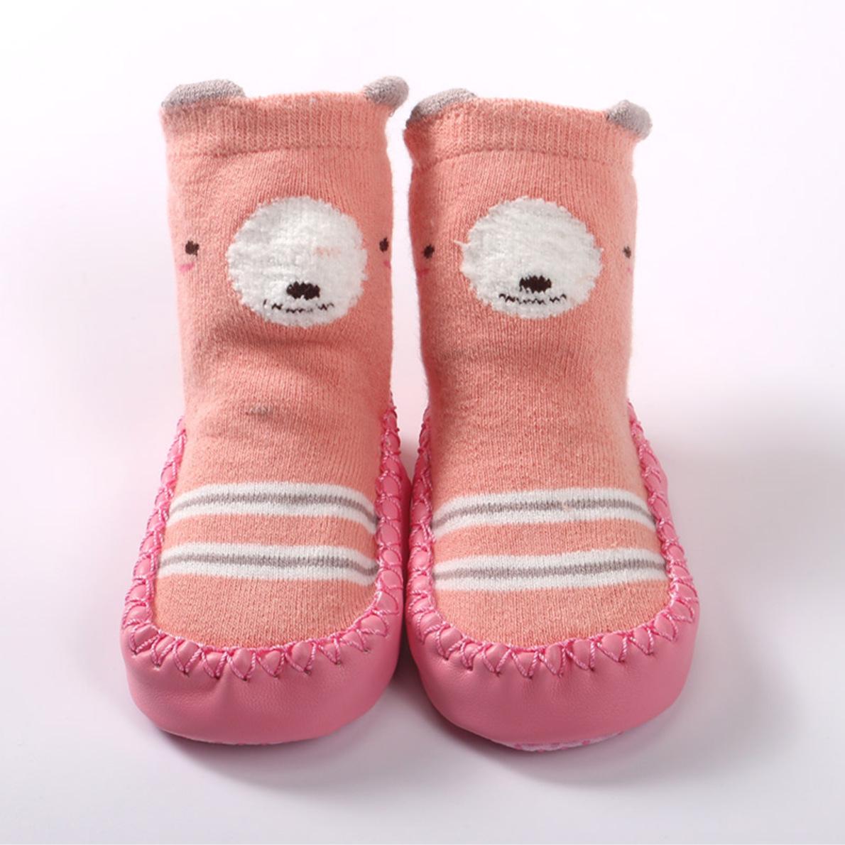 

Combed Cotton Baby Floor Socks: Non-Slip, Soft Sole, Mid-Calf, Cold-Proof, Perfect for Autumn/Winter Toddlers and Children Walking Shoes M (Fits 12cm Foot Length)