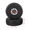 Ongwan RC Wheel Tires, Rubber, Durable, for Remote Control Cars, Compatible with MN82 LC79, Enhanced Traction, Stylish Design, Easy Installation (Blac