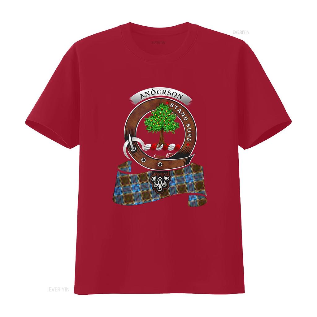 Anderson Scottish Clan Badge Tartan T Shirt Stand Sure Design Premium Quality Unique Print for Men's Fashion vintage Washed
