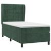 3129180 vidaXL Lit à sommier tapissier et matelas Vert foncé 80x200 cm Velours