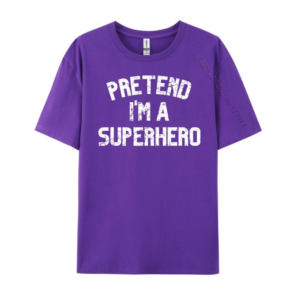 Pretend I M A Superhero Lazy Halloween Costume Party Shirts Graphic Tee Halloween Man Tops Tees Illustration