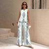 1116 New European and American Fashion Ethnic Geometric Tank Pants Set WN11+MRO6