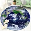 3D Blue The Earth Round Rug Universe Cartoon Room Decoration Bedside Living Room Carpet Boy Study Chair Mats Antiskid Lounge Rug