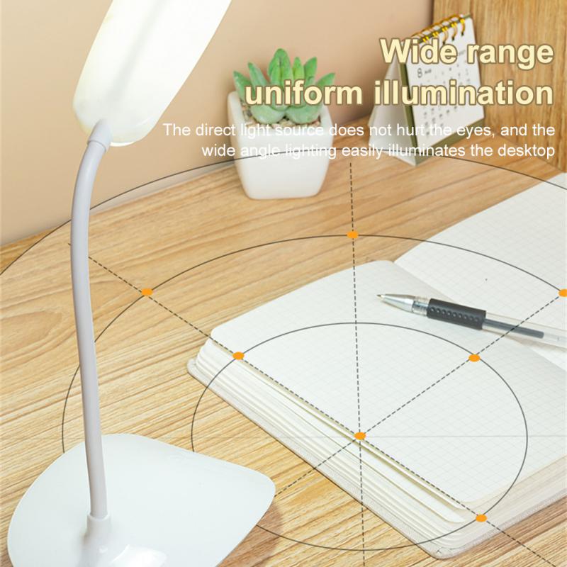 Led Bedroom Bedside Lamp 3 Color Desk Lamps Eye Protection Table Night Light Portable Stepless Dimmable Touch Usb Dimming Lights