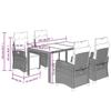 VidaXL Ensemble à Manger de Jardin avec Coussins 5 pcs, Table et Chaises avec Dossier Réglable, Meubles d'Extérieur, 3212896