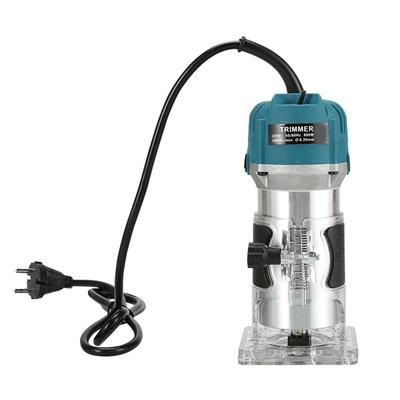 Woodworking Trimming Milling Engraving Slotting Machine 220V Electric Trimmer Wood Router Linear Guide Rail EU Plug
