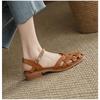 Simple One Strap Baotou Sandals Women's Spring and Summer Vintage Roman Sandals