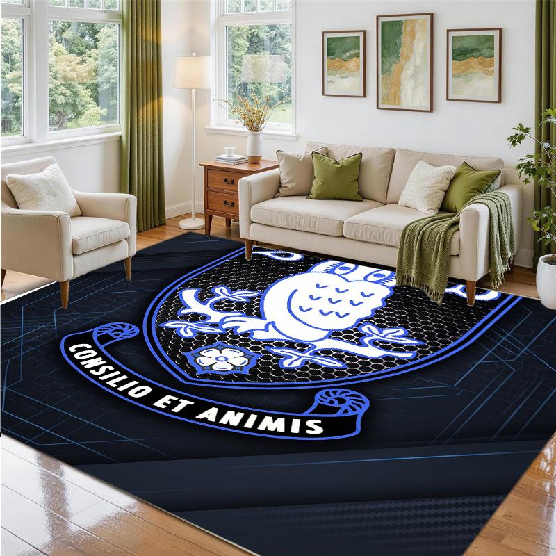 Sheffield Wednesday Design Crystal Velvet Rug Soft Decorative Mat for Bedroom Entrance