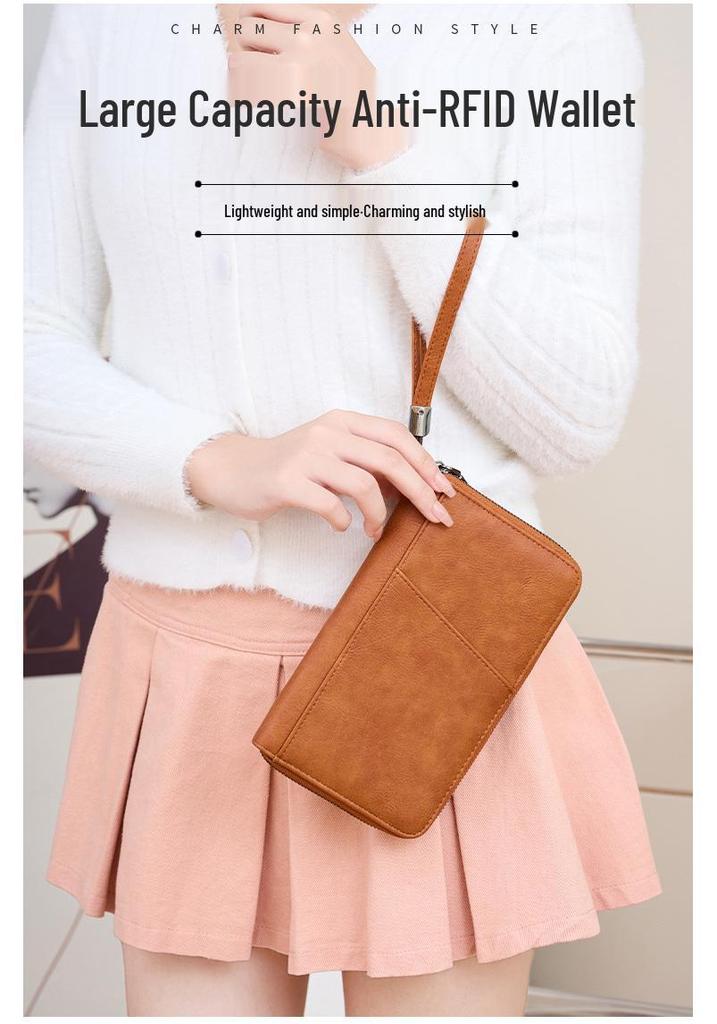RFID Anti-Magnetic Multi-Functional Passport & Document Wallet with Zipper