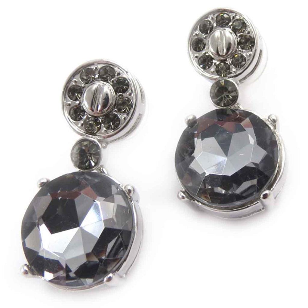 Les Trésors De Lily [J8124] - Gray 'Sissi' Designer Earrings