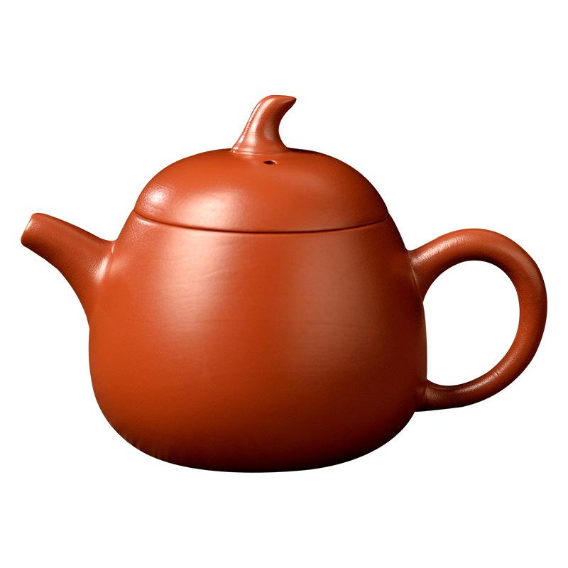 Handmade Pot Hand-pulled Cinnabar Mud Purple Sand Teapot Xishi Bamboo Joint Stone Ladle Pot Kung Fu Tea Set