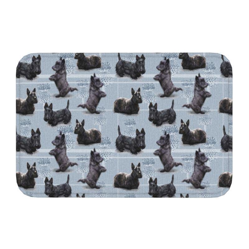 Cute Scottish Terrier Front Door Floor Entrance Mats Indoor Scottie Dog Bath Kitchen Doormat Toilet Carpet Rug Home Decoration
