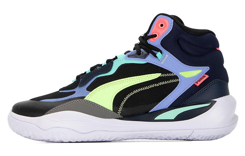 PUMA Playmaker Pro Mid Black Multicolor 377902-07 44.5