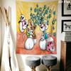 Diddl Wall Tapestry Aesthetic Wall Hanging Printed Fabric Blanket Decorative Tapestries for Bedroom Living Room Home Decor