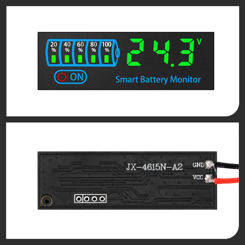 Dc7-55V Battery Level Indicator 12V 24V 18650 Lipo Lithium Battery Capacity Board Voltage Battery Charging Tester