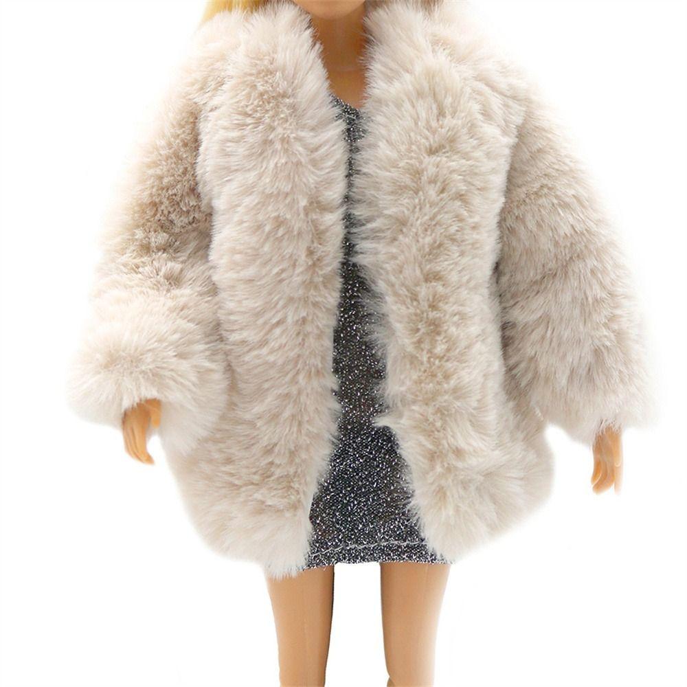 Casual Wear Doll Overcoat Winter Dress Doll Plush Coat Children Gifts Doll Clothes  Girls Toy