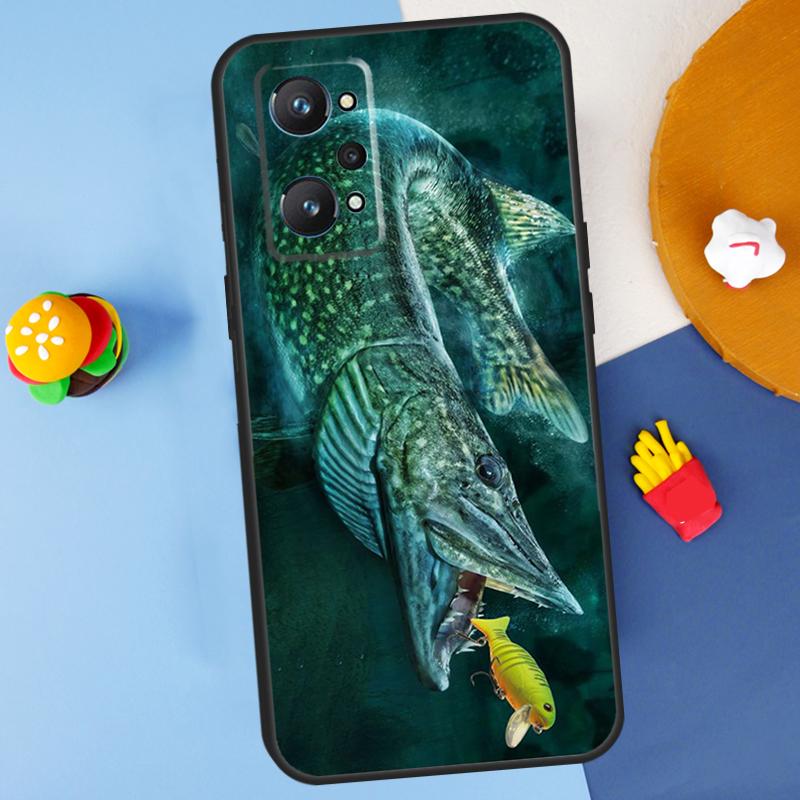 

Pike Fish Fishing Lure For Realme C55 C67 C61 C75 C53 C51 C21Y C25S GT 6 6T 5 GT7 Pro 10 11 12 13 14 Pro Plus Case Realme C35