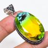 Natural Bi-Color Tourmaline 925 Sterling Silver Jewelry Pendant 2.25" AP-13995