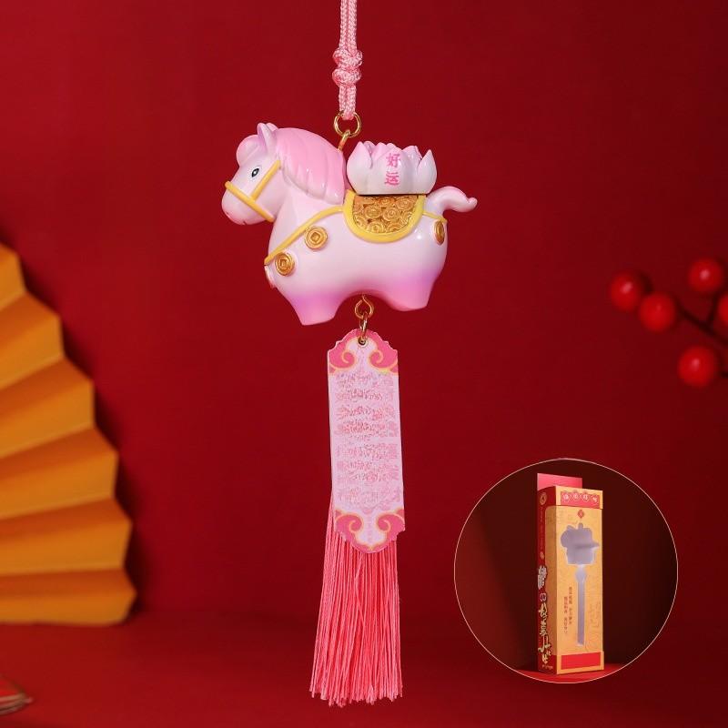Car Pendant With Resin Material For Festive Year Of The Horse Decor