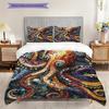 Octopus Pattern Bedding Quilt Set Quilt Cover Pillowcase Home Decoration Birthday Gift (1 * duvet cover + 2 * pillowcase, without core)