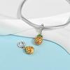 925 Silver Full Diamond Watermelon Pineapple Lemon Ice Cream Milk Tea Cup Dangle Charm Bracelet DIY Jewelry