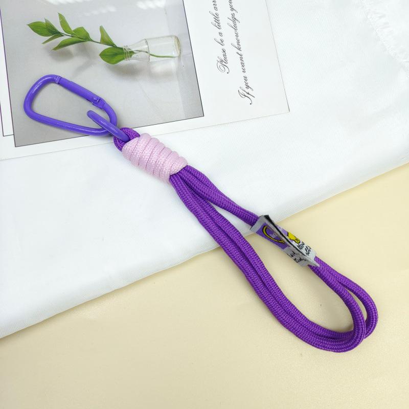 Keychain Lanyard: Color Block Knotted Woven Anti-Lost Phone Case Wrist Strap and DIY Jewelry Key Ring.