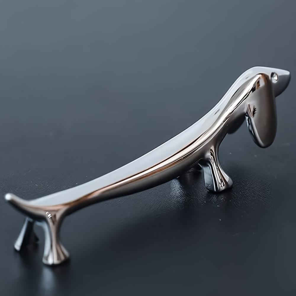 [Steel Utensil Holders] 4pcs Stainless Steel Dog Utensil Holders | Zinc Alloy Cutlery Stand for Spoon Fork, Home Kitchen Table Decor Accessory