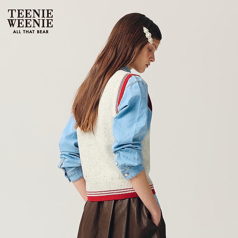 Teenie Weenie Women's Bear Letter Sleeveless Knitted Top