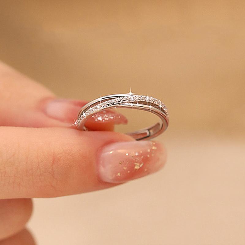 

Изящные женские кольца в форме креста Huitan, изящные, модные, изысканные, свадебные украшения, подвески, нежные, блестящие, аксессуары для пальцев resizable