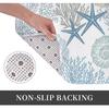 Coastal Beach Bath Mats for Bathroom,Nautical Ocean Seashells Starfish Absorbent Bath Rug Non-Slip Floor Rug Carpets Door Mat Washable Area Rugs for