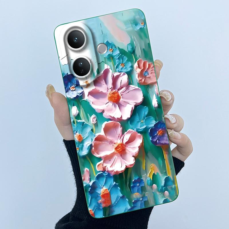 Case For Vivo V60 Lite Cute Panda Sweet Girls Cats Liquid Silicone Soft Back Cover For VivoV60Lite 5G Bumper Protective Casing