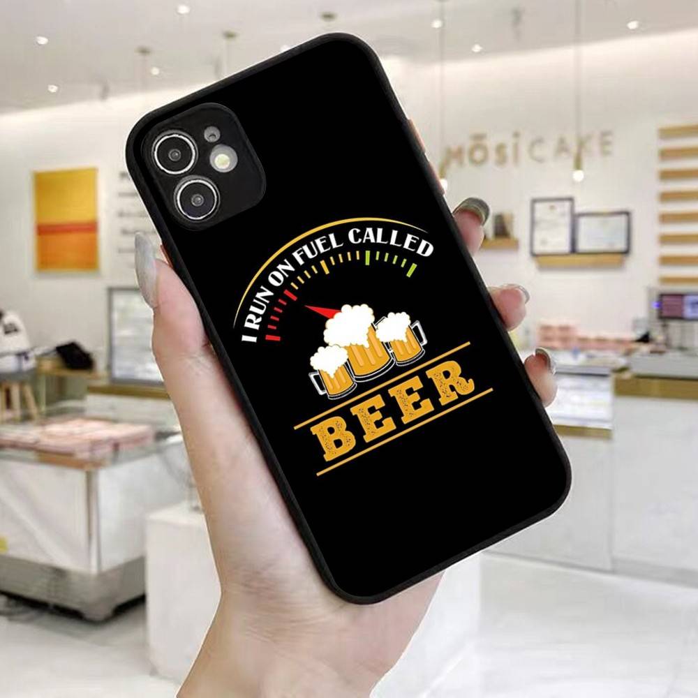 

Beer Print Phone Case For IPhone 14 X XR XS 7 8 Plus 11 12 13 Pro MAX 13mini Matte Shockproof Case iphone 13