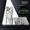 Aluminum Magnetic Luminous Hollow Rimless Bumper Stand Case for iPhone 17 Pro Max / 17 Pro / Air Metal Wireless Charging Cover